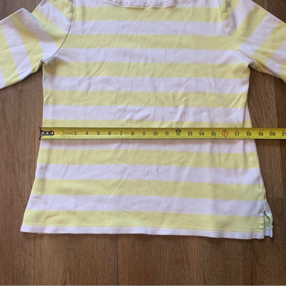 Nautica Striped Yellow and White Women's Top - Picture 3 of 8